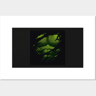 Ripped Green Buff Chest - Best Selling Posters and Art